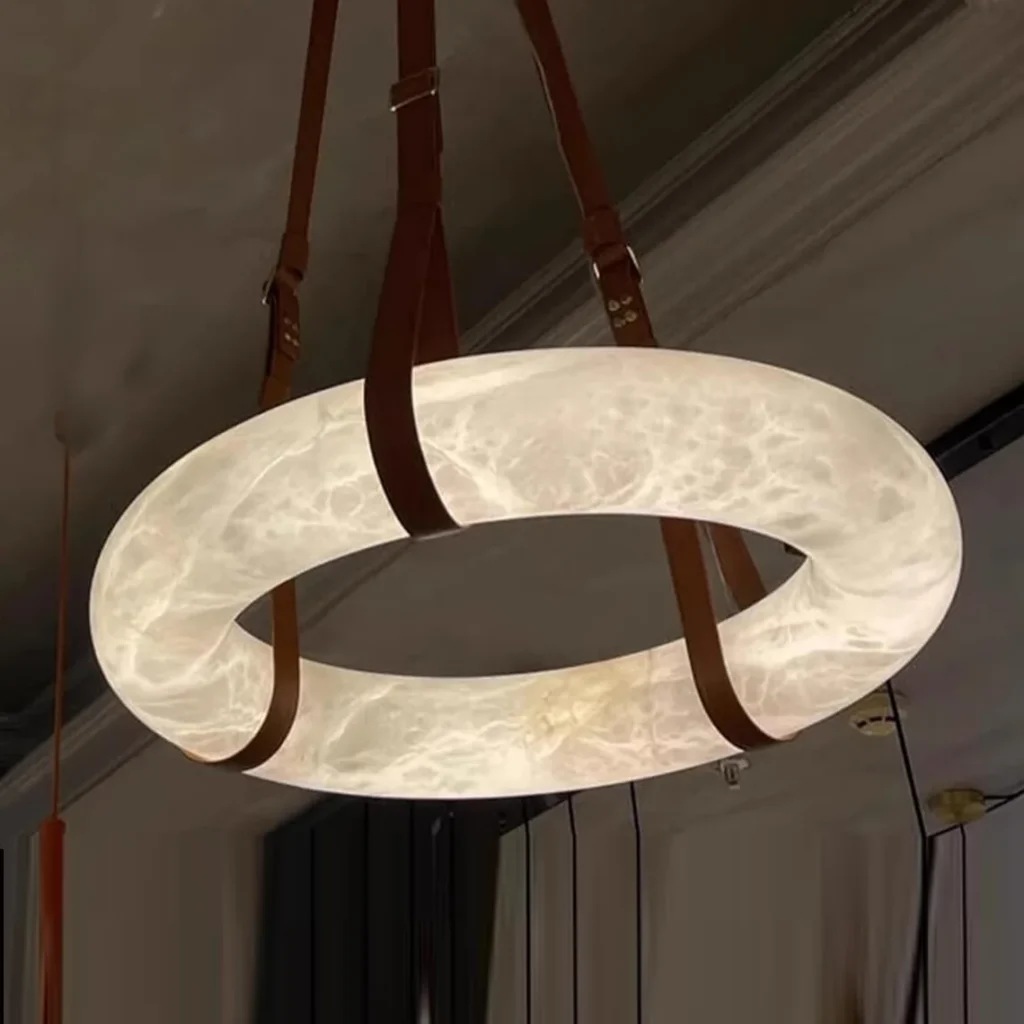 Albâtre Round Alabaster Chandelier