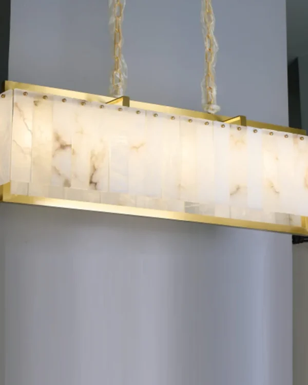 Albâtre Linear Alabaster Chandelier, 9"