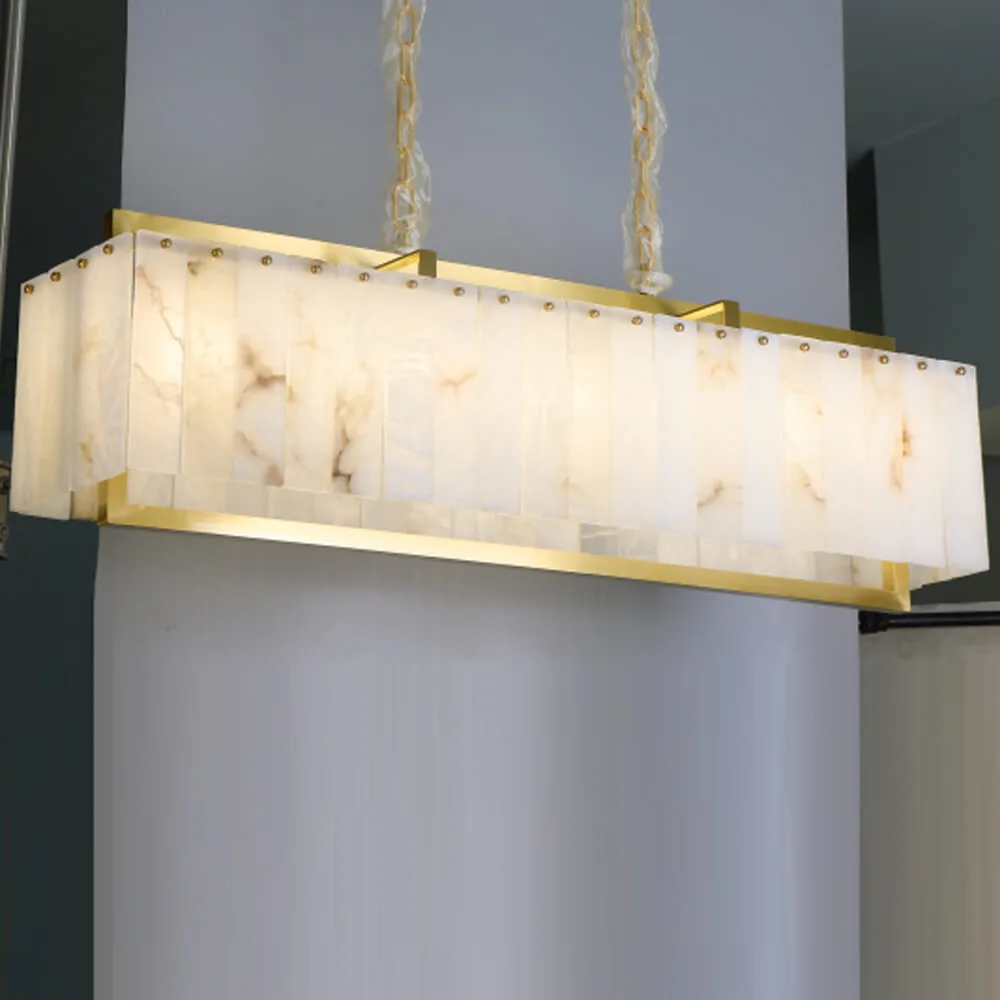 Albâtre Linear Alabaster Chandelier, 9"