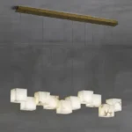 Aube Alabaster Chandelier, 10-Light