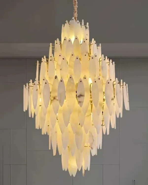 Blanche Round Alabaster Chandelier