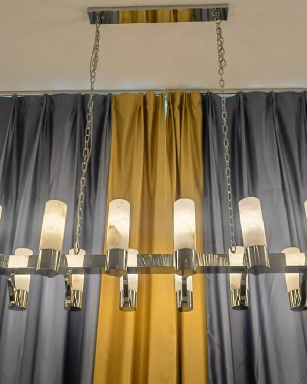 Blanche Linear Alabaster Chandelier, 18"