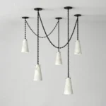 Brume Alabaster Chandelier, 5-Light
