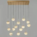 Brume Round Alabaster Chandelier, 177"