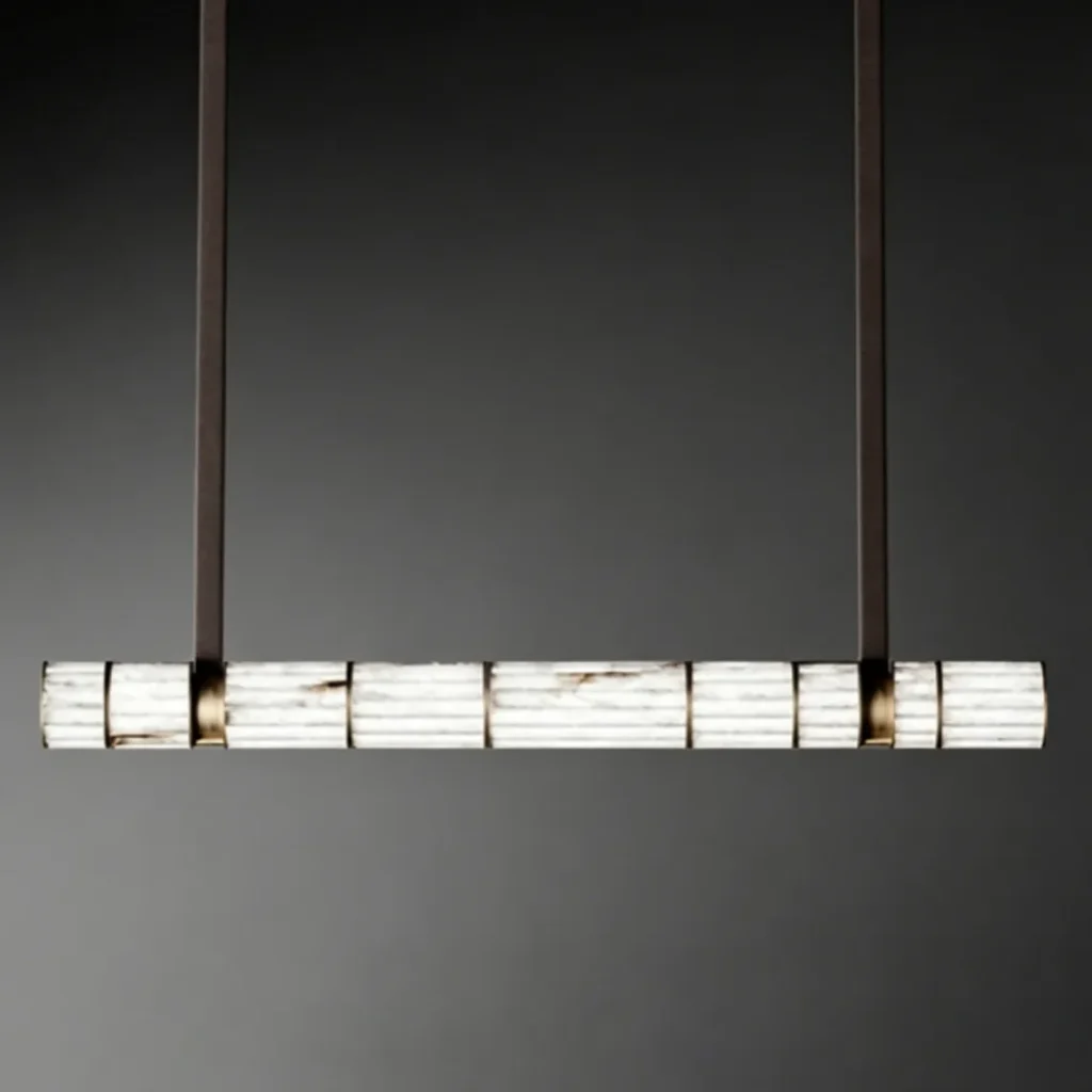 Calcite Linear Alabaster Chandelier