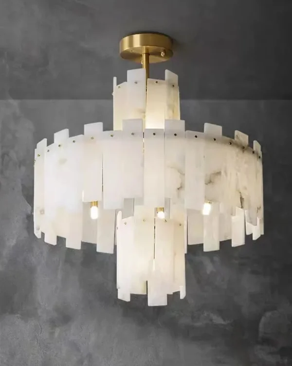 Craie Alabaster Chandelier, 9-Light
