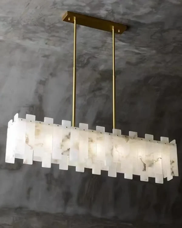 Craie Linear Alabaster Chandelier, 6-Light