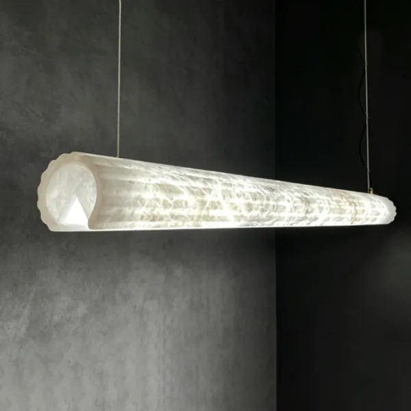 Falaise Linear Alabaster Chandelier, 31"
