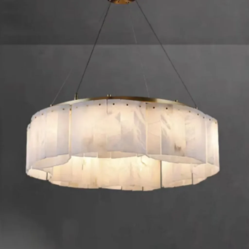 Ivoire Alabaster Chandelier, 10-Light