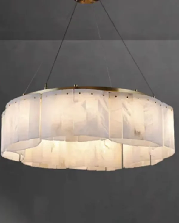 Ivoire Alabaster Chandelier, 10-Light