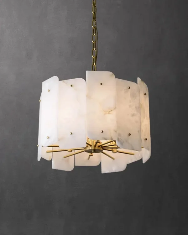 Ivoire Alabaster Chandelier, 5-Light