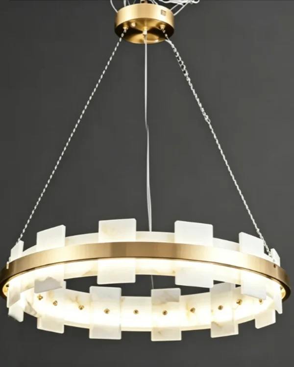 Lait Ring Alabaster Chandelier