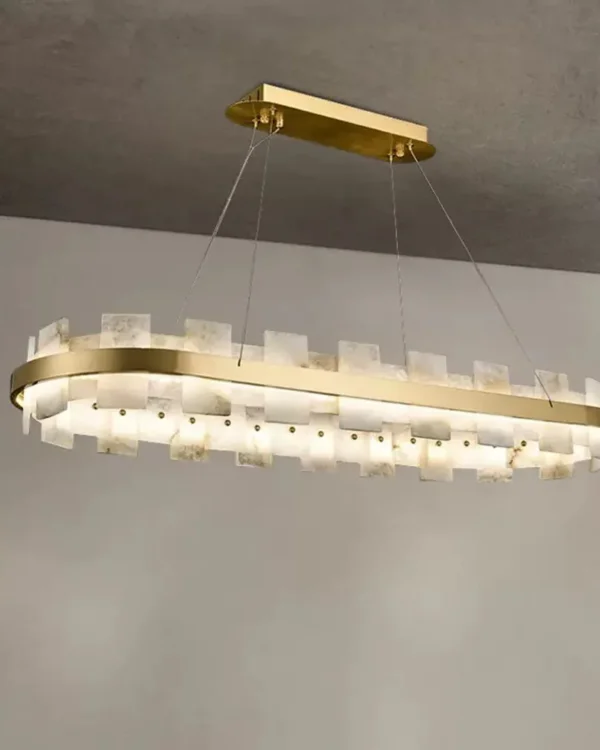 Lait Linear Alabaster Chandelier, 14"