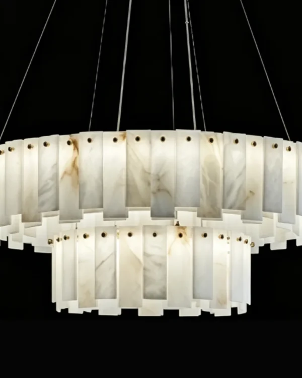 Luna Ring Alabaster Chandelier