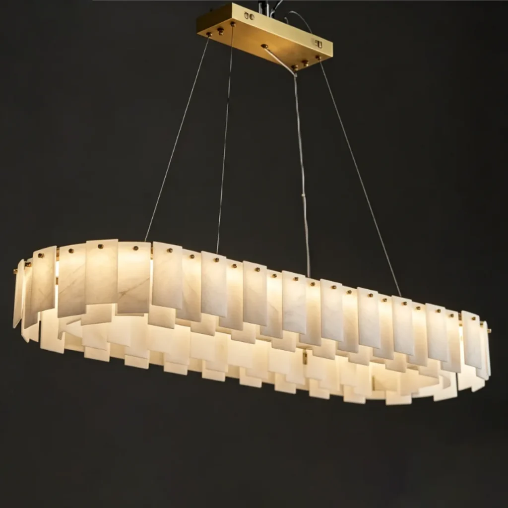 Luna Linear Alabaster Chandelier