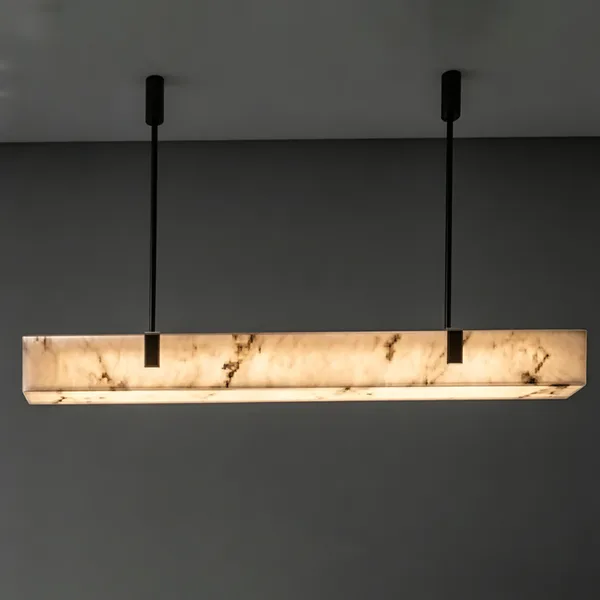 Marbre Linear Alabaster Chandelier, 39"