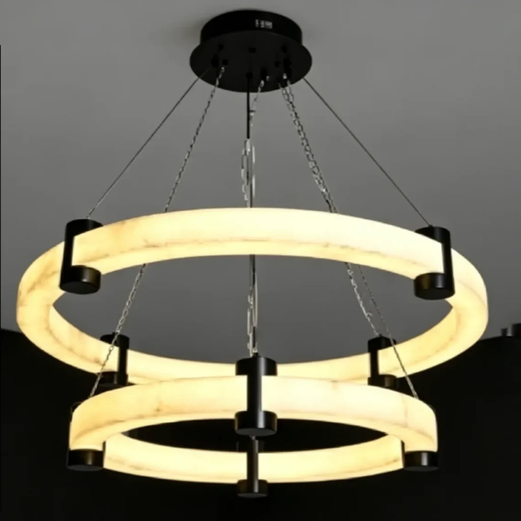 Nuage Ring Alabaster Chandelier