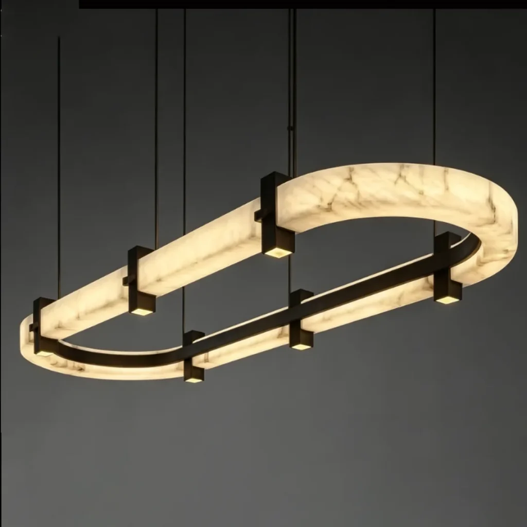 Nuage Linear Alabaster Chandelier II