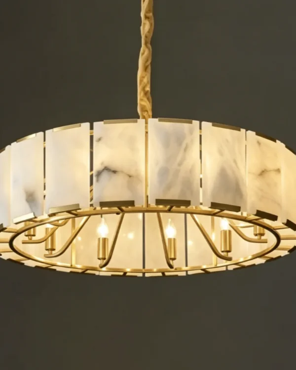 Perle Alabaster Chandelier, 10-Light