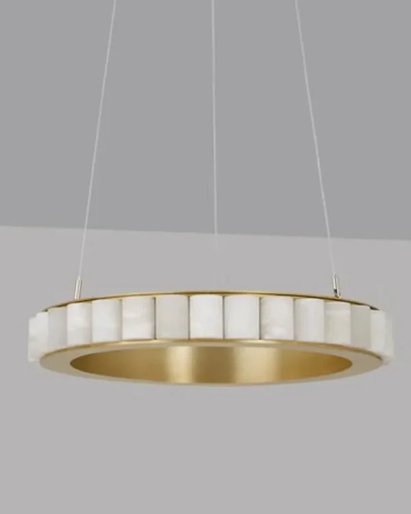 Perle Ring Alabaster Chandelier