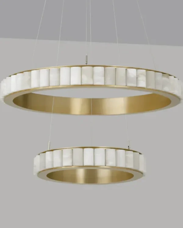 Perle Two-Tier Alabaster Chandelier