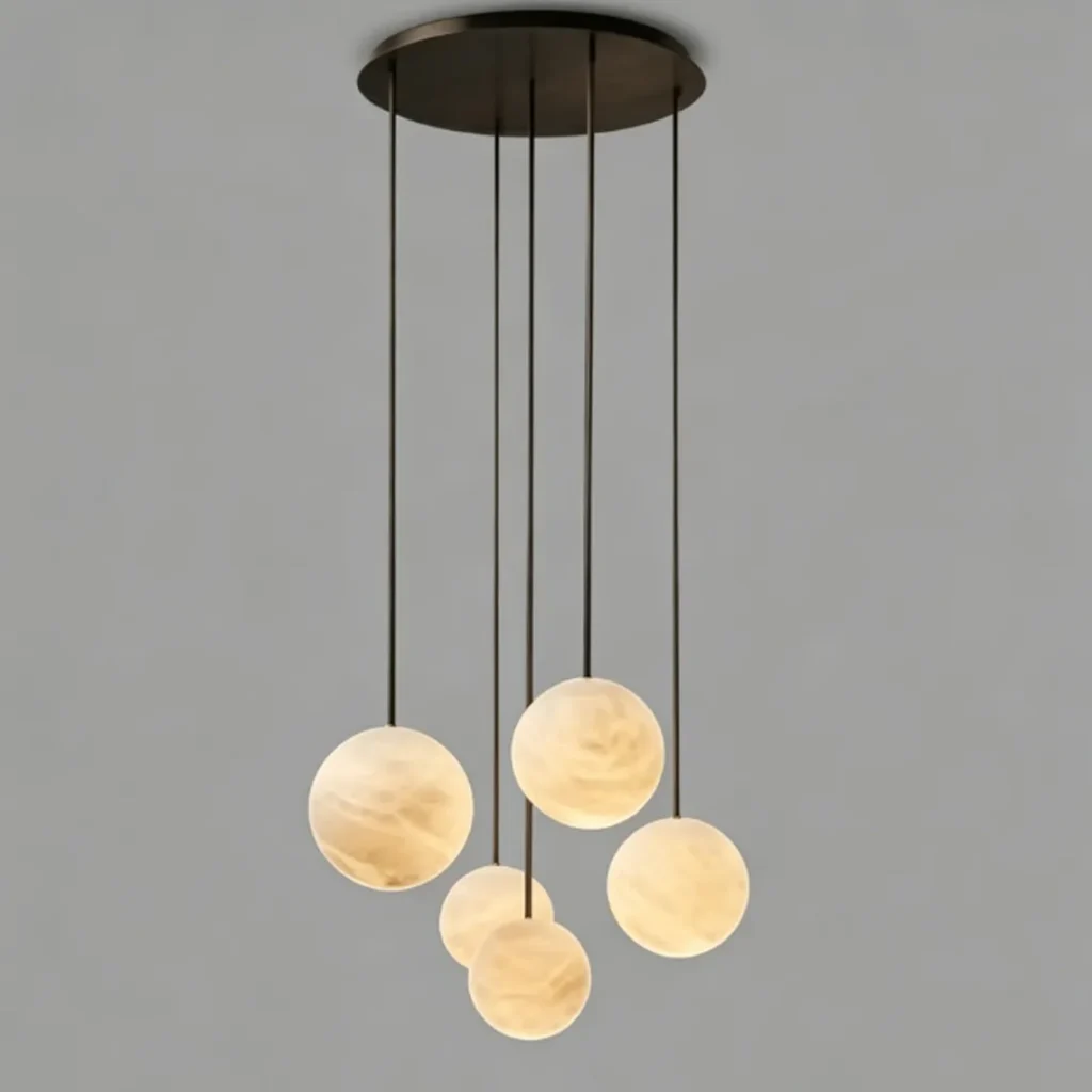 Reflet Alabaster Chandelier, 24-Light