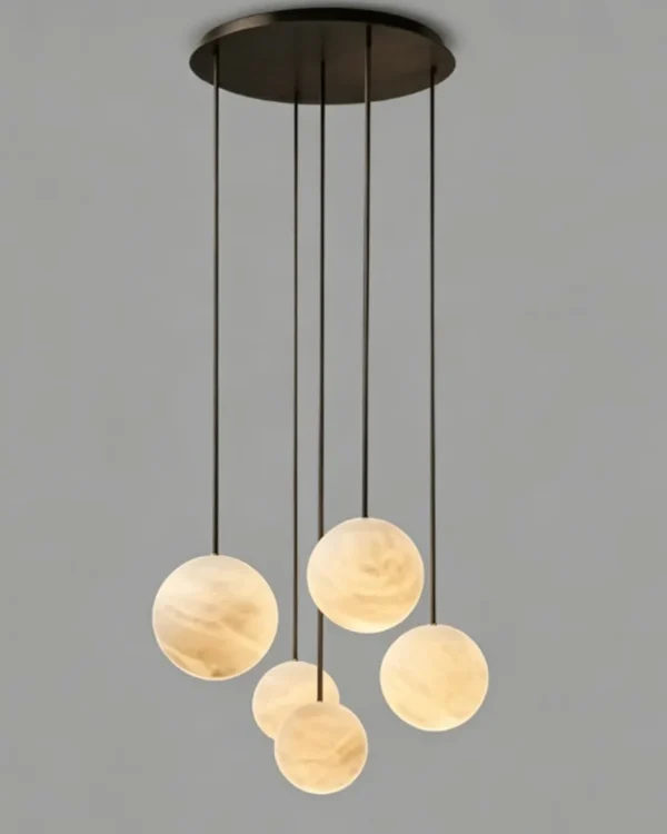 Reflet Alabaster Chandelier, 24-Light