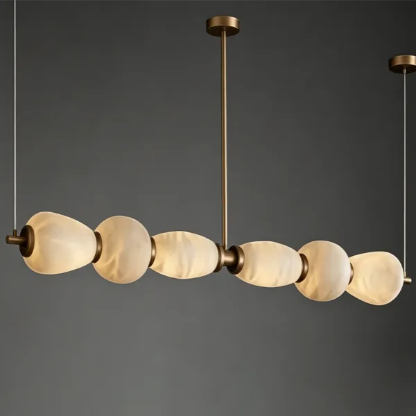 Soleil Linear Alabaster Chandelier, 6"