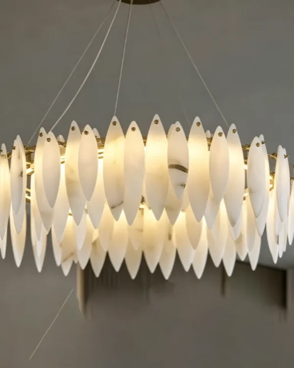 Sélène Round Alabaster Chandelier