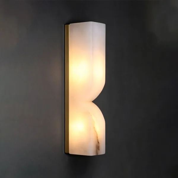 Zénith Alabaster Chandelier, 31" × 14" H