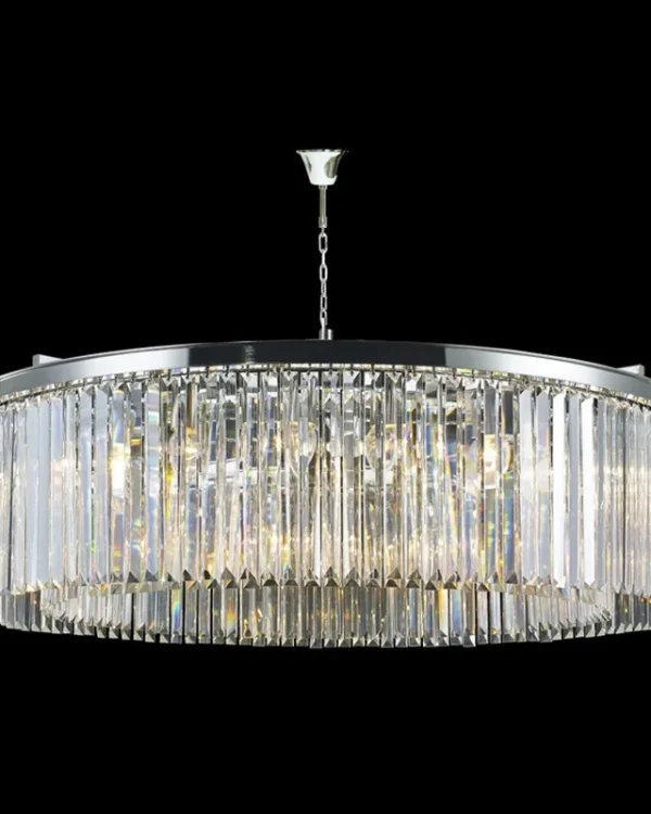Altair Crystal Chandelier, 43" in polished chrome