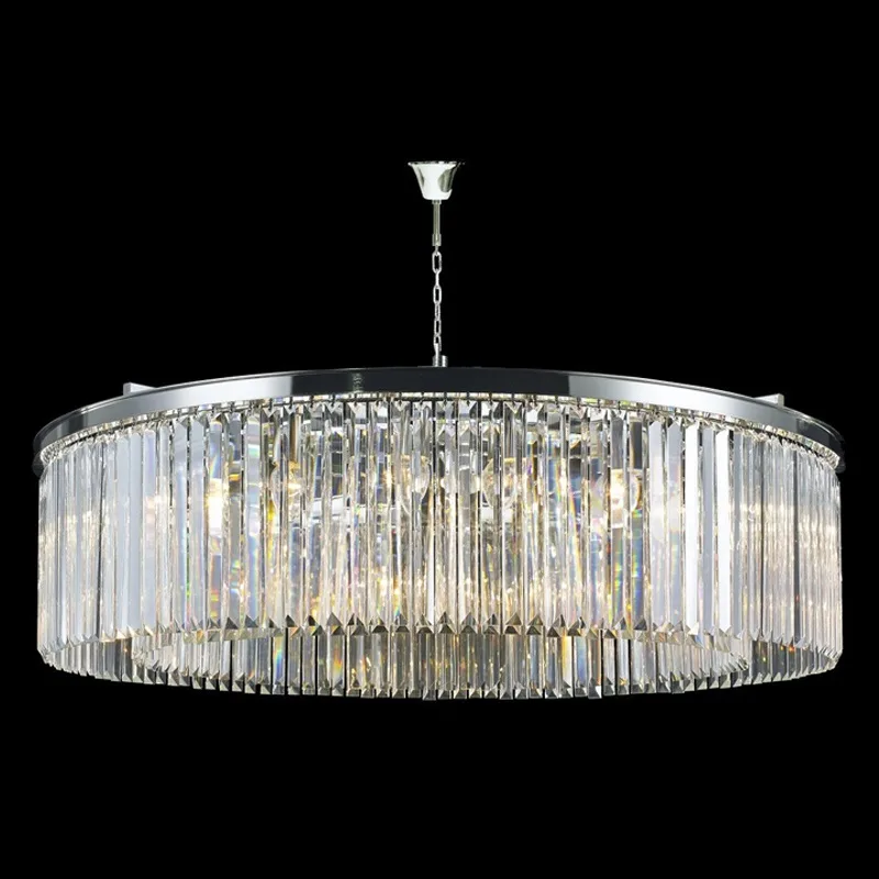 Altair Crystal Chandelier, 43" in polished chrome