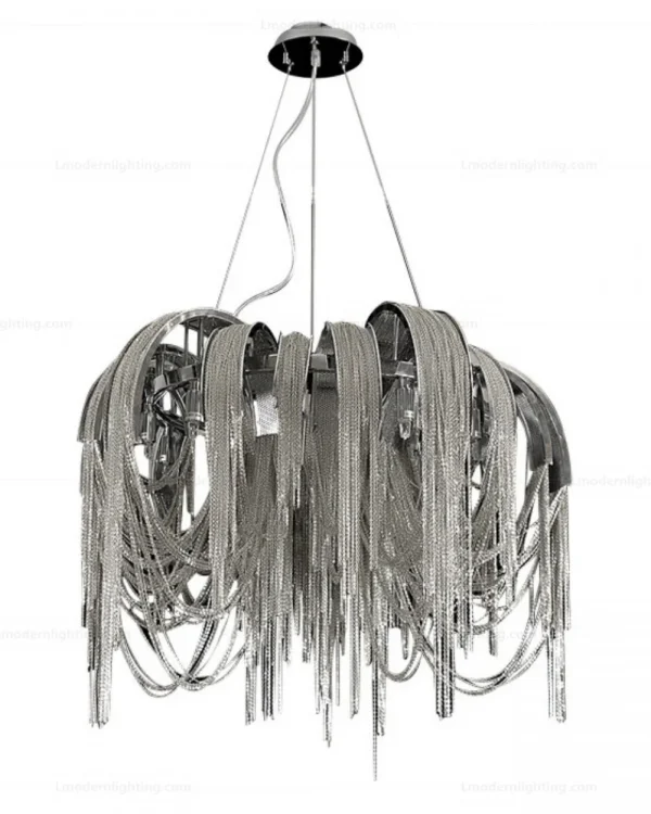 Cascade Iron Chandelier, 29" in nickel