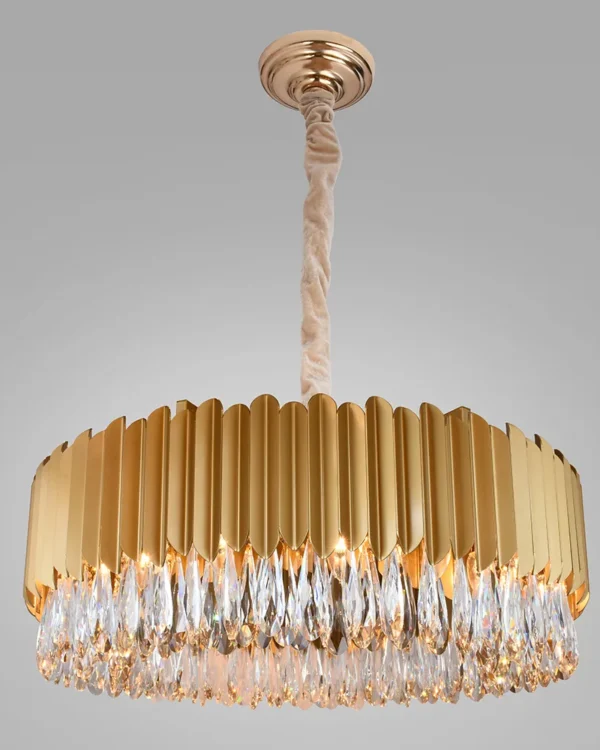 Cascade Crystal 16-Light Chandelier, 31" × 14" H in Champagne Gold in champagne gold