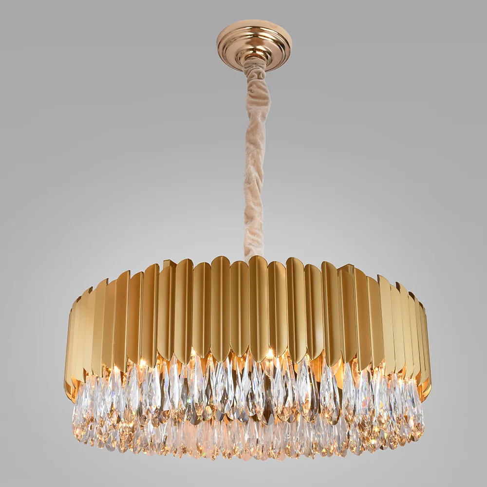 Cascade Crystal 16-Light Chandelier, 31" × 14" H in Champagne Gold in champagne gold