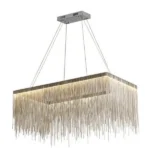 Infini Linear Iron Chandelier, 18" in polished chrome