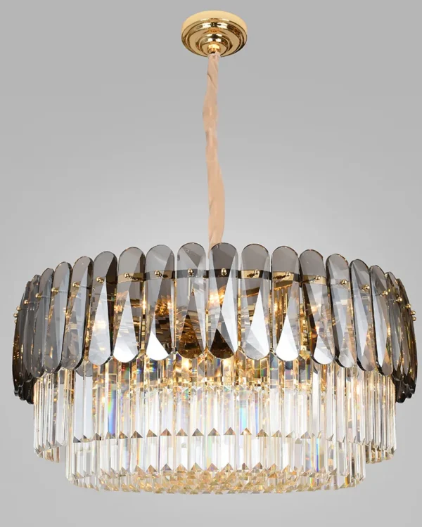 Infini Crystal Chandelier, 31" in gold
