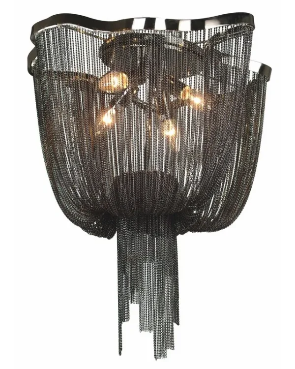 Lumen Iron Chandelier, 20" in black