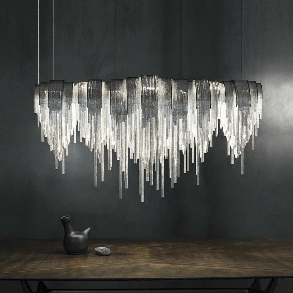 Méridien Iron Chandelier, 20" in polished chrome
