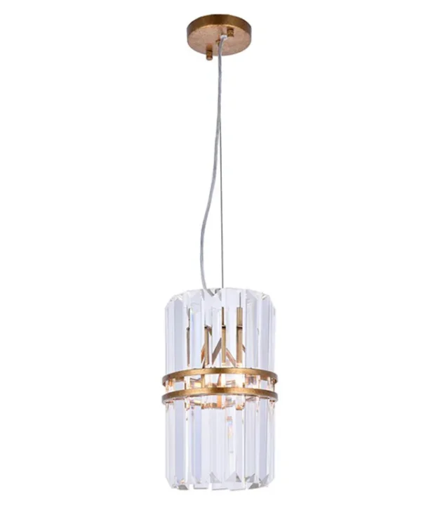 Nimbus Crystal Chandelier, 8" in gold