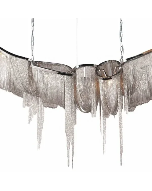 Nimbus Iron Chandelier, 18" in polished chrome