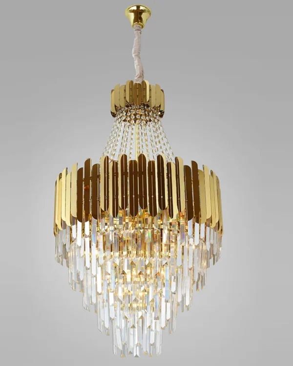 Nimbus Crystal Chandelier, 24" in gold