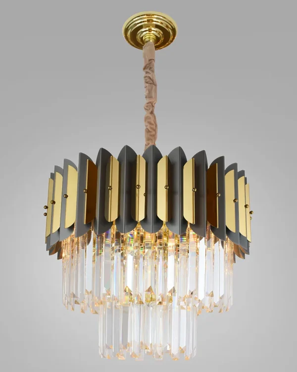 Néon Crystal Chandelier, 20" in gold