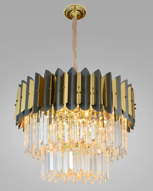 Néon Crystal Chandelier, 24" in gold