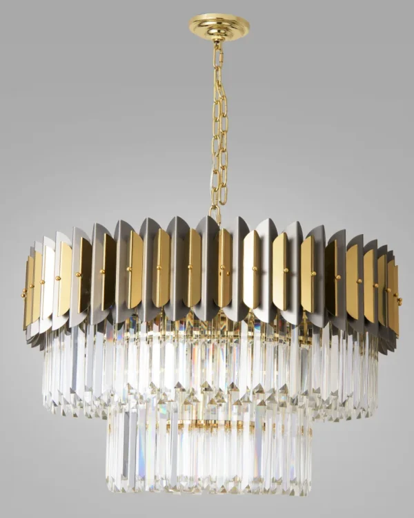Néon Crystal Chandelier, 31" in gold