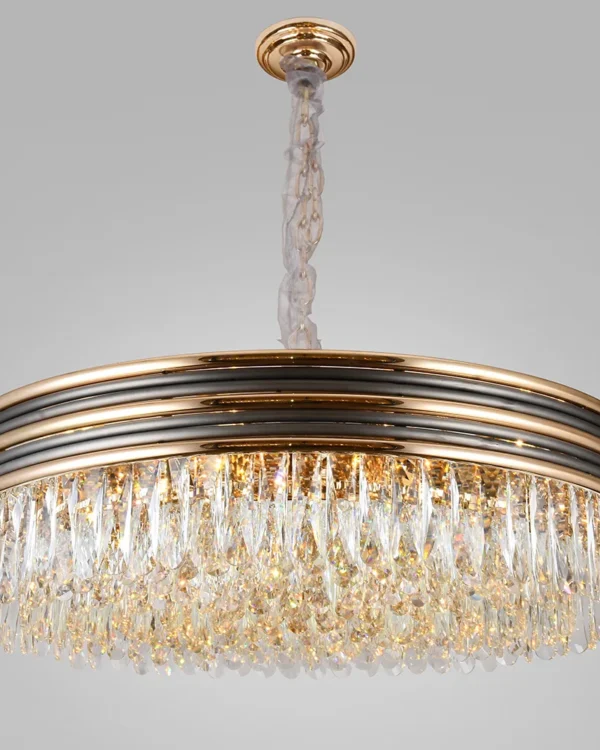 Onde Crystal 24-Light Chandelier, 31" in black
