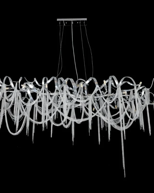Orbite Chandelier, 24" in polished chrome