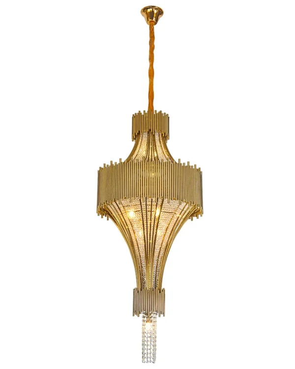 Orbite Crystal 19-Light Chandelier, 24" in gold