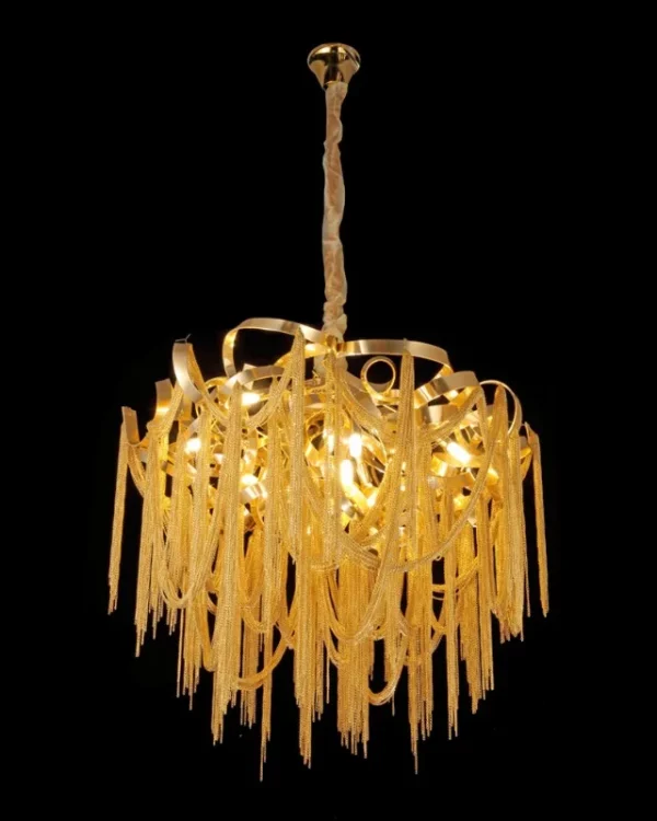 Orbite Chandelier, 31" in gold