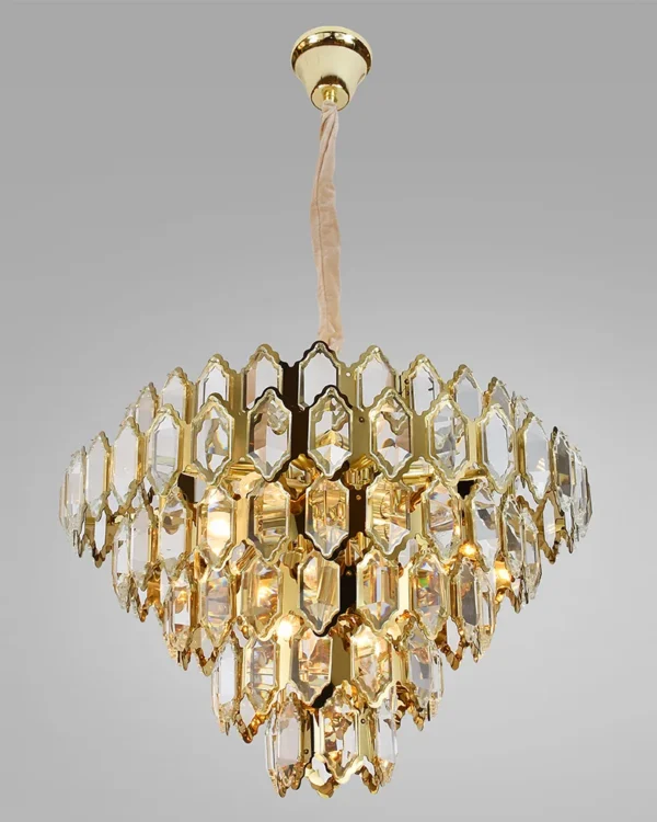 Orion Crystal Chandelier, 24" in gold